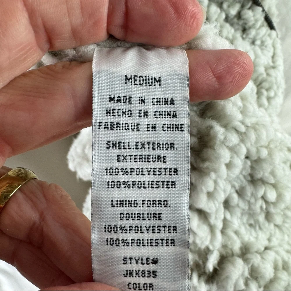 Thread & Supply Light Gray Sherpa Vest